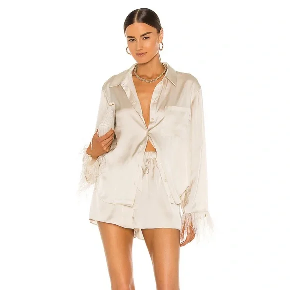 NWT The Michelle Blouse in Ivory from L'Academie at REVOLVE size small in ivory - Picture 5 of 5